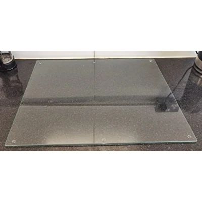 Image of Deenz 52X60 Universal Hob Cover Plates Clear All Types of Cookers Tempered Glass Worktop 5mm Dishwasher Safe