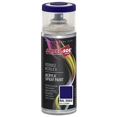 Image of Ambro Sol V4005002 Multipurpose Acrylic Enamel Spray Paint, Ultramarine Blue, 400 ml
