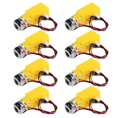 Image of AEDIKO 8pcs TT Motor Dual DC 3 6V Gearbox 200RPM Ratio 1:48 Shaft with 2.54mm Wire for Smart Car Robot DIY