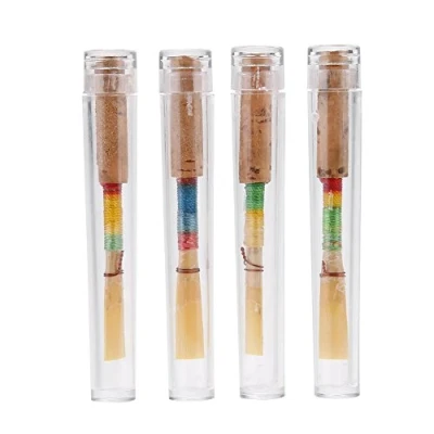 Image of 4Pcs Oboe Reed Medium Soft Handmade with Transparent Tube Sleeve Wind Instrument Repair Replacement Parts Accessory