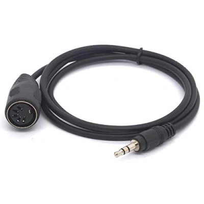 Image of Tomost 3.5mm 5 Pin DIN MIDI Cable, Plug Female to 3.5 (1/8in) TRS Stereo Male Jack Converter Cable for Keyboard IK Multimedia (1 meter)