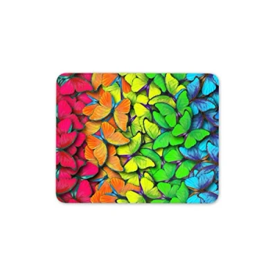 Image of Destination Vinyl ltd Colourful Butterflies Butterfly Mouse Mat Pad Mum Sister Computer #13252