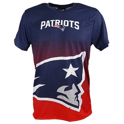 Image of New Era England Patriots Tee/T Shirt Nfl Gradient Tee Navy XXL