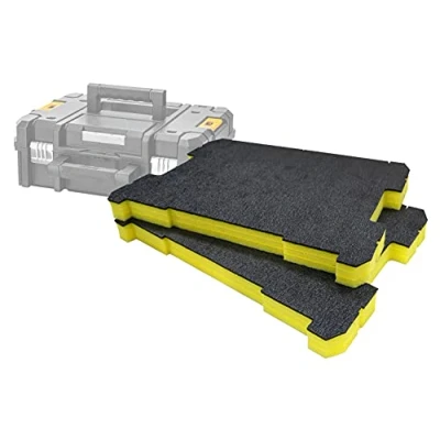 Image of Shadow Foam TSTAK/ProStack Inserts [30mm Yellow Twin Pack] Easy Peel for DeWalt TSTAK &amp; Stanley ProStack Boxes