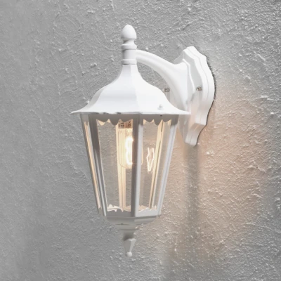 Image of Firenze Outdoor Classic Large Lantern Down Light Matt White, IP43