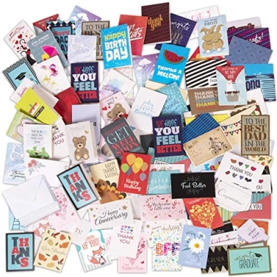 Image of All Occasion Greeting Cards Assortment Box; 108 Blank &amp; Envelopes, Thank You Cards, Sympathy Birthday Card and Others