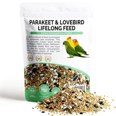 Image of Premium Parakeet &amp; Lovebird Lifelong Formula Bird Food Seed Mix Natural Healthy Treats Snacks Gourmet Choice 2.4L Resealable Tub 1.6KG