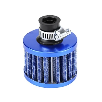 Image of 12mm Universal Car Clamp On Cold Intake Air Filter, High Flow Auto filter Round Tapered for Scooter Atv Dirt Pit Bike Motorcycle Crankcase Vent Cover Breather(Blue) carter