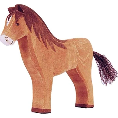 Image of Ostheimer Wooden Toy Horse Brown Family and Farm Series, Riding