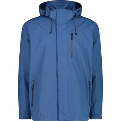 Image of CMP Man Jacket Zip Hood With Ventilation, Dusty Blue, 52