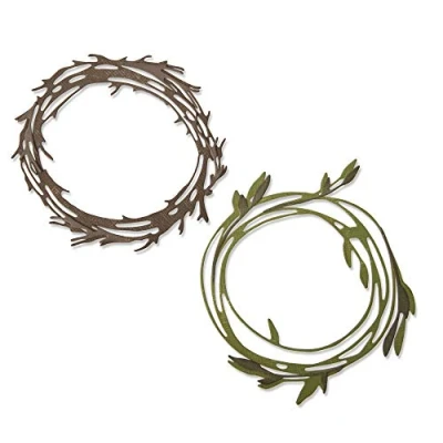 Image of Sizzix Thinlits Die Set 10 Pack 664434, Funky Wreaths by Tim Holtz, Paper, Multicolour, One Size