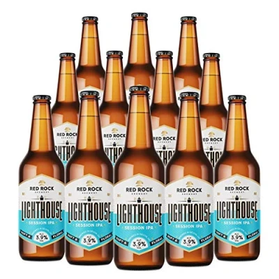 Image of Red Rock Brewery Traditional British Ale Case of 12x 500ml Bottles English Beer (Lighthouse IPA 3.9%)