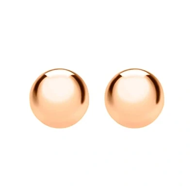 Image of Carissima Gold Women&#039;s 9 ct Rose 5 mm Ball Polished Stud Earrings