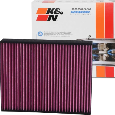 Image of 64119237554, 64119237555 Pollen Filter K&amp;N Filters DVF5015 Activated Carbon 247mm 40mm Square BMW: 1 Hatchback, 4 Gran Coupe, Convertible