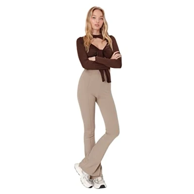 Image of Trendyol Women Normal Waist Wide Leg Skinny Trousers