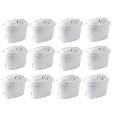 Image of Aqualogis Ultra+ Water Filter Cartridge Compatible with Maxtra &amp; Maxtra+ Aluna, Style, Elemaris, Marella, Fun Jug, Pitcher, Tassimo (12 Pack)