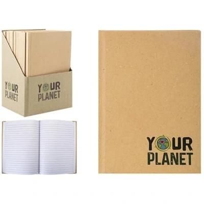 Image of Stylish Brown Eco Kraft 70 Sheets Hardback Lined Notebook A5 Size (1 Pc.) friendly Material Perfect For Organization &amp; Efficiency