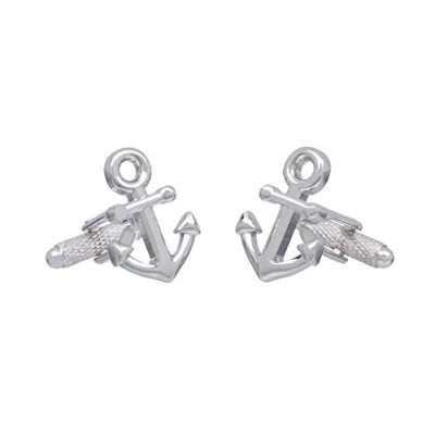 Image of Ship Anchor Shirt Cufflinks Presented in Onyx Art Cufflink Box