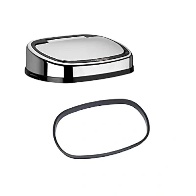 Image of Dihl Replacement Chrome Sensor Bin Lid UK Made 50 Litre Automatic Kitchen Bin, Includes Bag Liner Retaining Ring