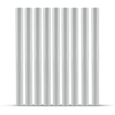 Image of Radiator Pipe Covers White 15mm &amp; 200mm Long Snap on PVC Plastic Sleeves Easy Installation Collars or Pack of 8