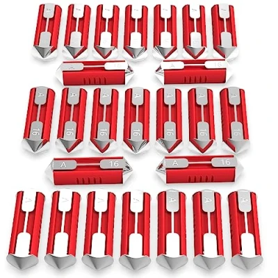 Image of AUPROTEC Torpedo Fuses Continental Ceramic Type Fuse: 16 amp red, 25 pcs