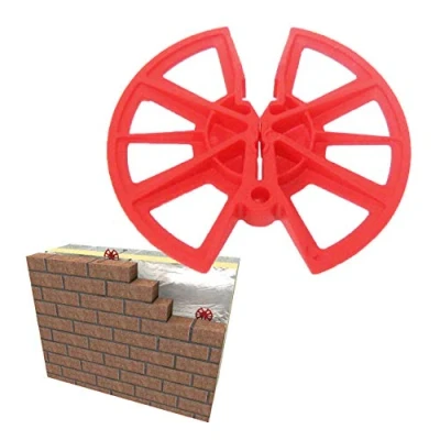 Image of TIMCO IRD80R Pack of 250 Timloc 80mm Plastic Insulation Retaining Discs Red