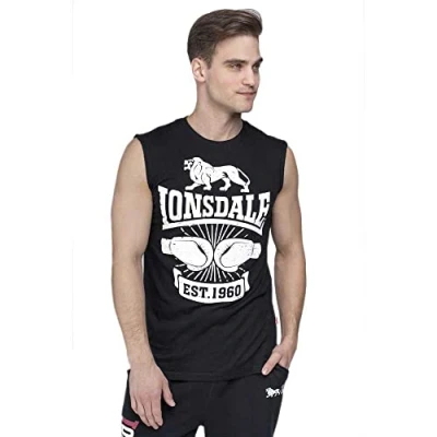 Image of Lonsdale Men&#039;s Cleator T Shirt Black