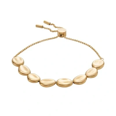 Image of Skagen Women&#039;s Organic Pebble Gold Tone Stainless Steel Bracelet, SKJ1769710