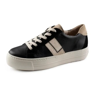 Image of Paul Green Women&#039;s Low Top Trainers, Black 03x, 6 UK