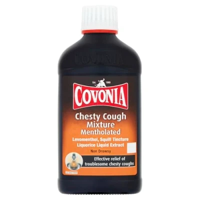 Image of Covonia chesty cough Mixture mentholated 300ml effective relief of troublesome