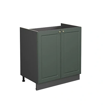 Image of Vicco Sink base cabinet Fame Line, Green Gold Country House/Anthracite, 80 cm without worktop