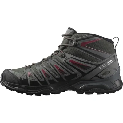 Image of SALOMON Men&#039;s X Ultra Pioneer Mid Gore tex Hiking shoe, Peat Quiet Shade Biking Red, 7.5 UK