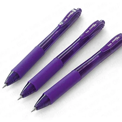 Image of Pentel EnerGel X BL107 Retractable Liquid Gel Ink Pen 0.7mm 84% Recycled Purple (3)