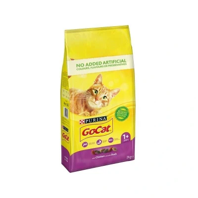 Image of Go Cat Tasty Duck &amp; Chicken Mix 1+ Years Adult Dry Food 2kg