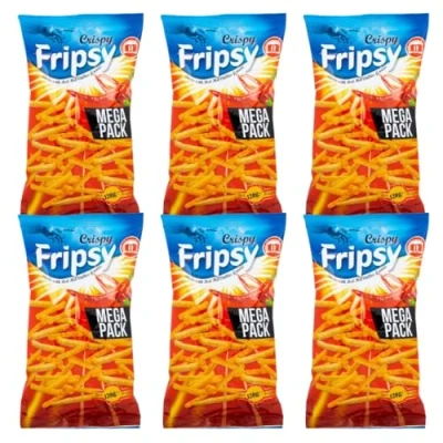 Image of Fripsy Potato crisps Sticks HACCP Halal Certified 120g FabFinds Mug (6 Pack, Red Hot Chilli)