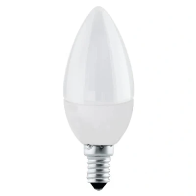 Image of Eglo LED Light Bulb, E14 Candle lamp, 5 watt (Equivalent to 40 watt), 470 lumens, Warm White Glow, 3000 Kelvin, Spotlight C37, Ø 1.5 inches