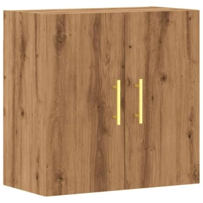 Image of vidaXL wall cabinet artisan oak 60x31x60 cm engineered wood modern floating storage solution for living room, bedroom, home office display