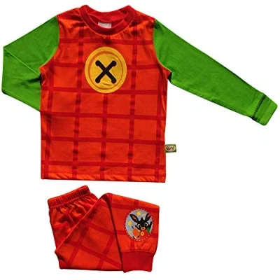 Image of Bing Novelty Pyjamas for Boys and Girls Pjs Ages 18 Months to 6 Years Old (5 Years) Red