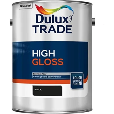 Image of Dulux Trade High Gloss Black 5L