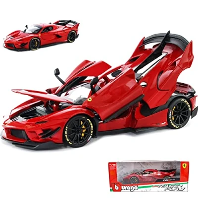 Image of HTLNUZD Bburago 1/18 2023 FXX K Evo Static Alloy Luxury for Ferrari Sports Car Diecast Collection Model Toy Gift
