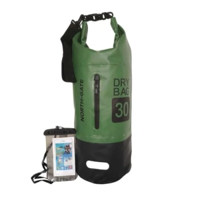 Image of Waterproof Dry Bag 5L 10L 20L 30L Lightweight Large Capacity Sack with Phone Pouch Organizer Storage Bags Long Adjustable Strap Canoe/Fishing/Rafting/Swimming/Snowboarding (30L, Khaki Green)