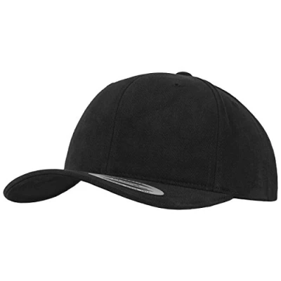 Image of Flexfit Brushed Cotton Twill Mid Profile Kappen, Black, one Size