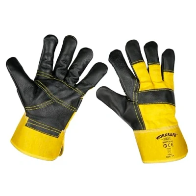 Image of Worksafe Rigger&#039;s Gloves Hide Palm Pack of 6 Pairs