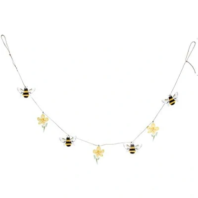 Image of Gisela Graham Wooden bee and buttercup garland