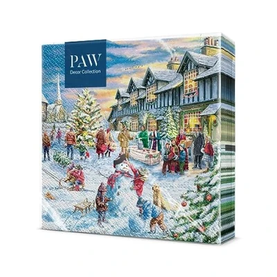 Image of PAW Napkins 3 Ply (33 x 33 cm) I 20 Pieces Paper Colorful for The Christmas Table Christmas, Winter, Snow Market