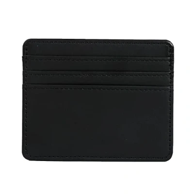 Image of Slim Card Holder Wallet Blocking Business Credit Cards Money for Case PU Leather Coin Purse Women Men