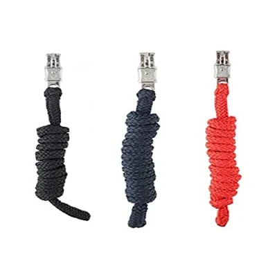 Image of PFIFF Umo 102267 60 200 Lead Rope with Panic Hook Horse Black