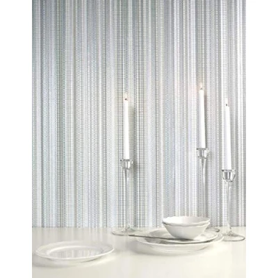 Image of Holden Décor Java Striped Pattern Aztec Motif Metallic Silver Wallpaper (Grey 98390)