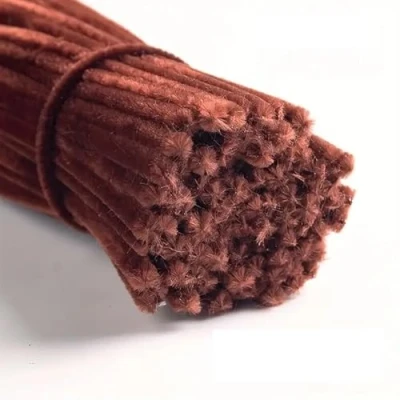 Image of Sequential 50 Brown Pipe Cleaners for Craft 30cm x 6mm, Chenille Stems Arts &amp; Crafts Kids, School Crafting Projects