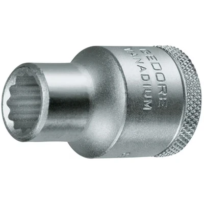 Image of GEDORE Socket, 1/2&quot; 12.5 mm drive, Bi hex, 10 AF, Tool, D 19 10, Chrome plated steel
